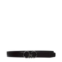 Salvatore Ferragamo Men's Belt Leather Black/Hickory