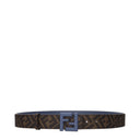 Fendi Hombre's Cinturon Piel Azul/Moro's cabeza