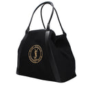 Saint Laurent Rive Gauche Women's Shoulder Bag Black/Gold Fabric