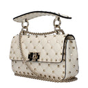 Valentino Garavani Women's Rockstud Spike Handbag Beige/Light Ivory Leather