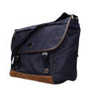Prada Men's Shoulder Bags Fabric Blue/Coffee