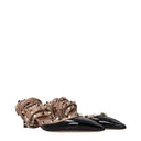 Valentino Garavani Women's Sandals Patent Leather Black/Flesh Pink