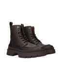 Moncler Hevea City Boots Men's Brown/Black Leather