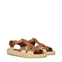 Prada Women's Sandals Brown/Leather Leather