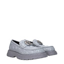 Christian Dior Buffalo Loafers Men's Gray Leather