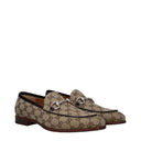 Gucci Men's Moccasins Fabric Beige/Ebony
