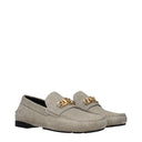 Versace Men's Suede Gray Loafers