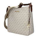 Michael Kors Jet Set Travel Crossbody Bag For Women Fabric Beige/Vanilla
