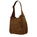 Saint Laurent Women's Le 5a7 Suede Shoulder Bag Brown/Caramel