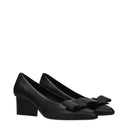 Salvatore Ferragamo Viva Donna Leather Décolleté Black