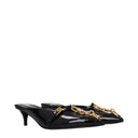 Balmain Damens Sandalen aus Lackleder in Schwarz