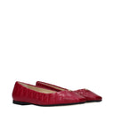 Jimmy Choo Leni Damens Ballerinas Leder Fuchsia/Himbeere