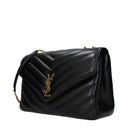 Saint Laurent Women's Loulou Shoulder Bag Black Leather