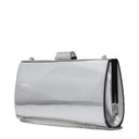 Jimmy Choo Zahra Woman Silver Leather Clutch