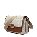 Michael Kors Bradshaw Women's Crossbody Bag Fabric Beige/Acorn