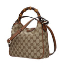 Gucci Women's Handbags Beige/Brown Fabric