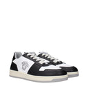 Versace Hombres Zapatillas Piel Blanco/Negro