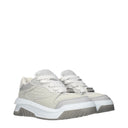Versace Men's Sneakers Leather Gray/Pearl Gray