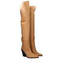 Jimmy Choo Maceo Women's Boots Leather Beige/Caramel