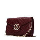Gucci Marmont Pochette Women's Leather Red/Burgundy
