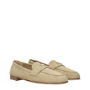 Prada Women's Suede Moccasins Beige/Ecru