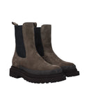 Brunello Cucinelli Women's Ankle Boots Suede Gray/Taupe