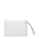 Versace Damens Pochette aus weißem Leder