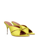 Amina Muaddi Samantha Women's Sandals Green/Lime Satin