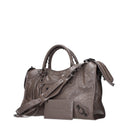 Balenciaga Handbags Le City Women Brown Leather