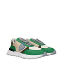 Philippe Model Antibes Men's Sneakers Green/Beige Fabric