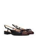 Valentino Garavani Ballerina Flats Women Leather Black/Brown