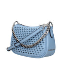 Michael Kors Carmela Handbag For Women, Celeste/Soft Sky Leather