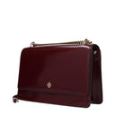 Tory Burch Emerson Crossbody Bag Women's Leather Red/Burgundy