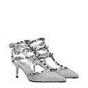 Valentino Garavani Women's Sandals Silver Patent Leather