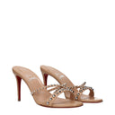 Louboutin Women's Sandals Pink/Blush Leather