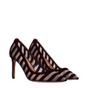 Aquazzura Women's Transparent Velvet/Merlot Décolleté