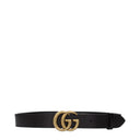 Gucci Cinturón Marmont Hombre Piel Negro/Marrón