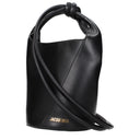 Jacquemus Le Petit Tourni Shoulder Bag Women Leather Black