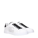 Dolce&Gabbana Damens Sneakers Weiß/Schwarzes Leder
