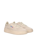 Autry Baskets Easeknit Low Femmes Tissu Beige/Crème Brûlée