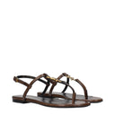 Saint Laurent Cassandra Sandals Women's Leather Brown/Walnut