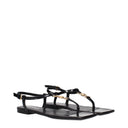 Versace Mujers Chanclas Negro Brillo