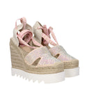 Stella Mc Cartney Women's Satin Beige/Dust Pink Pumps