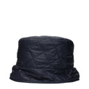 Moncler Bucket Hat Women Cotton Blue/Navy Blue