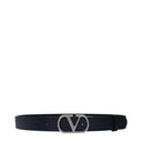Valentino Garavani Men's Belt Leather Black/Blue