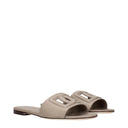 Dolce&Gabbana Slippers And Clogs Women Leather Gray/Mole