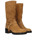 Chloé Women's Suede Brown/Gold Brown Boots