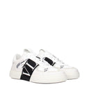 Valentino Garavani Herrens Sneakers Weiß/Schwarzes Leder