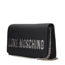 Love Moschino Women's Polyurethane Black/Silver Pochette