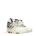 Saint Laurent Herrens Turnschuhe aus weißem Leder